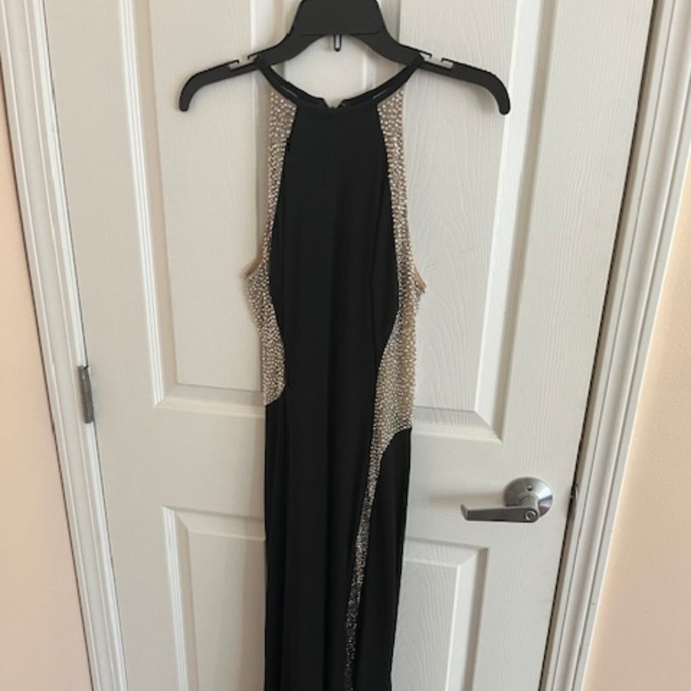 Black and Tan beaded women's dress